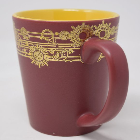 Empire State Building Coffee Mug Matte Maroon Red Glossy Yellow Gold Rare 11 oz - Picture 11 of 12